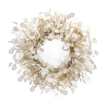 Silver Dollar Eucalyptus Wreath 33"D