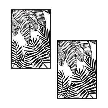 Metal Cut Out Foliage Frame (Set of 2)