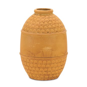 Bubbled Terra Cotta Vase 10"H