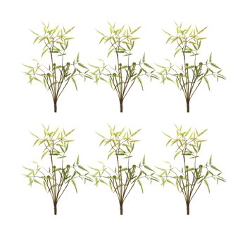 Mini Fern Foliage Bush with Sprout Accent (Set of 6)