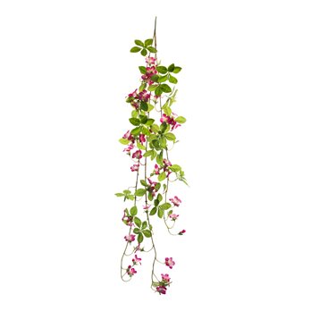 Pink Floral and Foliage Vine (Set of 6)