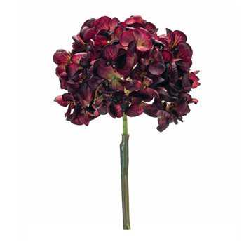 Deep Red Hydrangea Flower Stem (Set of 6)