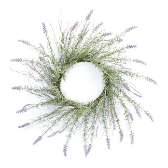 Lavender Floral Twig Wreath 28"D