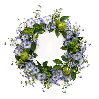 Morning Glory Floral Wreath 21"D