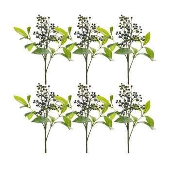 Blue Berry Foliage Spray (Set of 6)