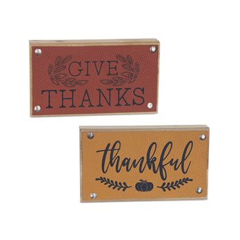 Thankful Harvest Sign (Set of 6)