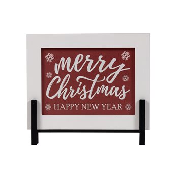 Merry Christmas/Happy New Year Sign 8.5"L