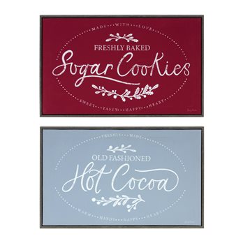 Winter Cookies and Cocoa Wall Sign (Set of 2)