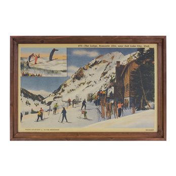 Vintage Ski Lodge Wall Art 23.5"L