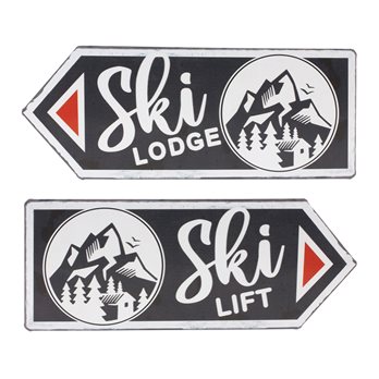 Ski Lift Lodge Sign (Set of 6)