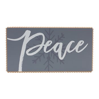 Peace and Snowflake Sign 24"L