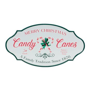 Candy Canes Wall Sign 17.75"L