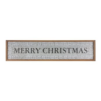 Ornate Metal Merry Christmas Sign 34"L