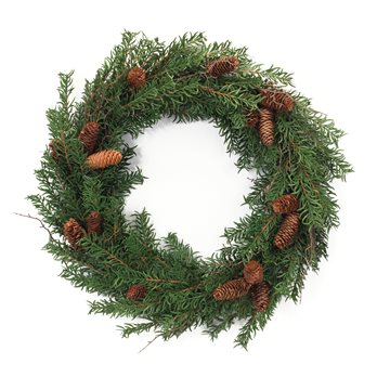 Mixed Pine Cone Wreath 26"D