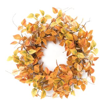 Mixed Fall Foliage Wreath 21.5"D