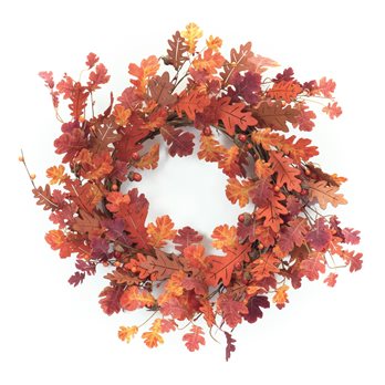 Fall Oak Leaf Wreath 21"D