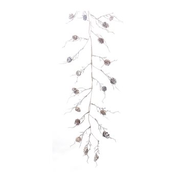 Flocked Pinecone Twig Garland (Set of 2)