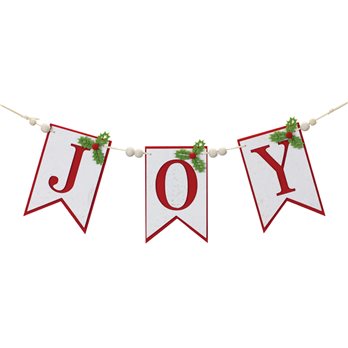 Joy Holiday Banner Garland 21"L