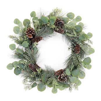 Pine and Eucalyptus Wreath 25"D