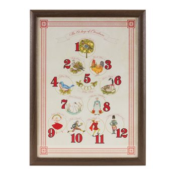 Twelve Days of Christmas Wall Sign 20"H