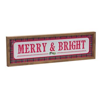 Merry & Bright Sign 19.75"L