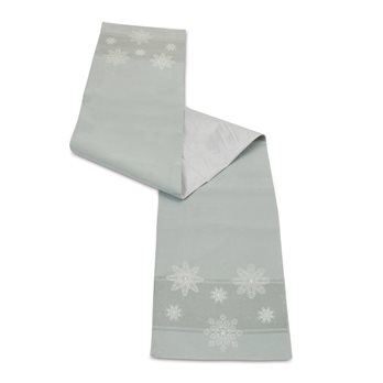 Embroidered Snowflake Table Runner 72"L