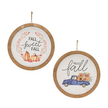 Fall Harvest Plaque (Set of 2)