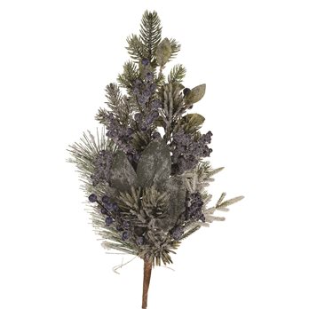 Frosted Blueberry Pine Spray (Set of 2)