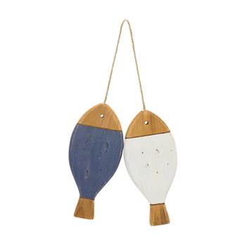 Fir Wood Fish Ornament (Set of 2)