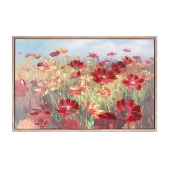 Framed Floral Canvas Art 35.5"L