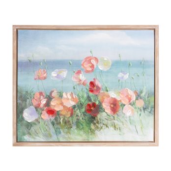 Framed Floral Canvas Art 23.75"L