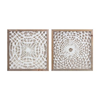 Framed Paper Mache Wall Art (Set of 2)