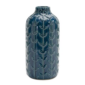 Ceramic Leaf Pattern Vase (Set of 2)