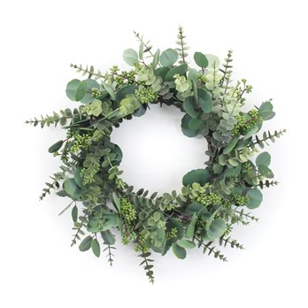 Mixed Eucalyptus Leaf Wreath 24"D