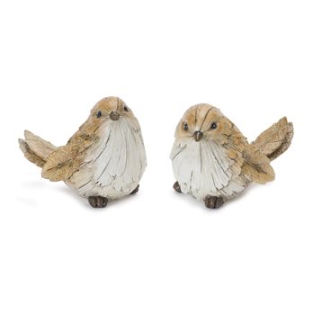 Carved Leaf Bird Figurine (Set of 2)