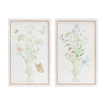 Framed Floral Vase Print (Set of 2)