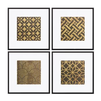 Framed Art Deco Geometric Print (Set of 4)