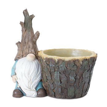 Tree Trunk Gnome Planter (Set of 2)