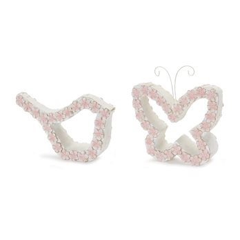 Bird and Butterfly Floral Outline (Set of 2)