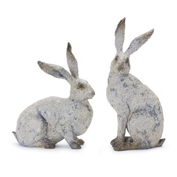 Weathered Rabbit Statue (Set of 2)