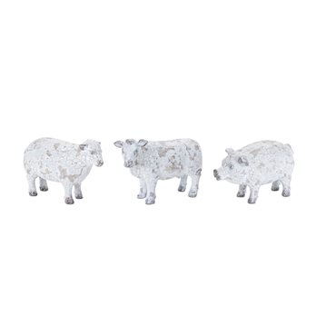 Distressed Farm Animal Figurine (Set of 3)