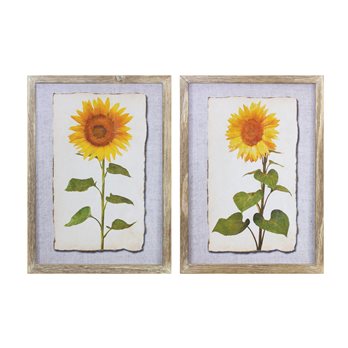 Framed Sunflower Print (Set of 2)