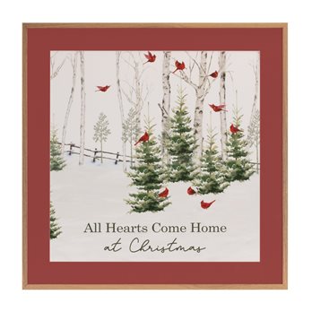 Framed Winter Cardinal Sentiment Print 23.5"H