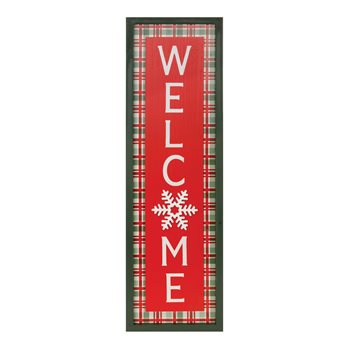 Framed Winter Welcome Sign 31.5"H