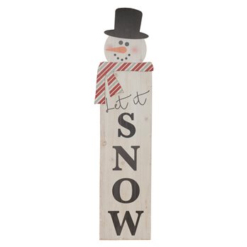 Let it Snow Snowman Porch Sign 41"H