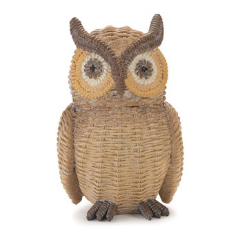 Wicker Design Owl Decor (Set of 2)