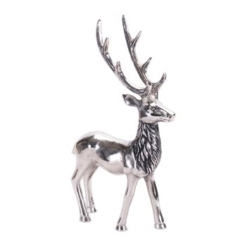 Etched Aluminum Deer Statue 14"H