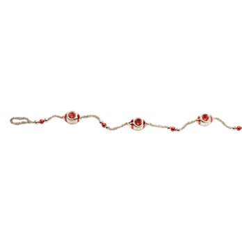 Glass Reflector Ornament String Garland 6.5"L