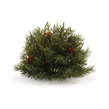 Pine Half Orb with Pinecones (Set of 2)