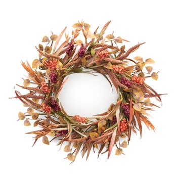 Mixed Fall Floral Wreath 23"D